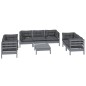 vidaXL 8-tlg. Garten-Lounge-Set mit Kissen Kiefer Massivholz vidaXL 8-tlg. Garten-Lounge-Set mit Kissen Kiefer Massivholz