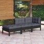 vidaXL 3-tlg. Garten-Lounge-Set mit Kissen Massivholz Kiefer vidaXL 3-tlg. Garten-Lounge-Set mit Kissen Massivholz Kiefer