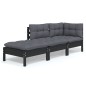 vidaXL 3-tlg. Garten-Lounge-Set mit Kissen Massivholz Kiefer vidaXL 3-tlg. Garten-Lounge-Set mit Kissen Massivholz Kiefer