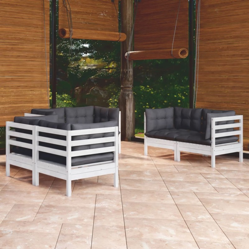 vidaXL 6-tlg. Garten-Lounge-Set mit Kissen Massivholz Kiefer vidaXL 6-tlg. Garten-Lounge-Set mit Kissen Massivholz Kiefer