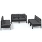 vidaXL 6-tlg. Garten-Lounge-Set mit Kissen Kiefer Massivholz vidaXL 6-tlg. Garten-Lounge-Set mit Kissen Kiefer Massivholz