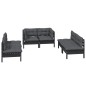 vidaXL 6-tlg. Garten-Lounge-Set mit Kissen Kiefer Massivholz vidaXL 6-tlg. Garten-Lounge-Set mit Kissen Kiefer Massivholz
