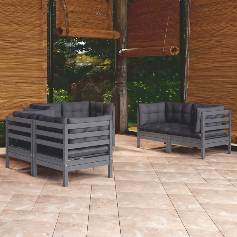 vidaXL 6-tlg. Garten-Lounge-Set mit Kissen Kiefer Massivholz vidaXL 6-tlg. Garten-Lounge-Set mit Kissen Kiefer Massivholz