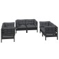 vidaXL 6-tlg. Garten-Lounge-Set mit Kissen Massivholz Kiefer vidaXL 6-tlg. Garten-Lounge-Set mit Kissen Massivholz Kiefer