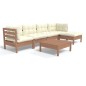 vidaXL 6-tlg. Garten-Lounge-Set mit Kissen Honigbraun Kiefernholz vidaXL 6-tlg. Garten-Lounge-Set mit Kissen Honigbraun Kiefernholz
