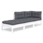 vidaXL 3-tlg. Garten-Lounge-Set mit Kissen Kiefer Massivholz vidaXL 3-tlg. Garten-Lounge-Set mit Kissen Kiefer Massivholz