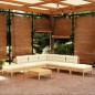 vidaXL 8-tlg. Garten-Lounge-Set mit Creme Kissen Kiefernholz vidaXL 8-tlg. Garten-Lounge-Set mit Creme Kissen Kiefernholz