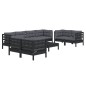 vidaXL 9-tlg. Garten-Lounge-Set mit Kissen Kiefer Massivholz vidaXL 9-tlg. Garten-Lounge-Set mit Kissen Kiefer Massivholz