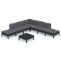 vidaXL 8-tlg. Garten-Lounge-Set mit Kissen Schwarz Kiefernholz vidaXL 8-tlg. Garten-Lounge-Set mit Kissen Schwarz Kiefernholz