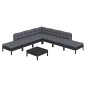 vidaXL 8-tlg. Garten-Lounge-Set mit Kissen Schwarz Kiefernholz vidaXL 8-tlg. Garten-Lounge-Set mit Kissen Schwarz Kiefernholz