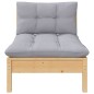 vidaXL 5-tlg. Garten-Lounge-Set mit Grauen Kissen Kiefer Massivholz vidaXL 5-tlg. Garten-Lounge-Set mit Grauen Kissen Kiefer Massivholz