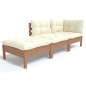 vidaXL 3-tlg. Garten-Lounge-Set mit Kissen Kiefer Massivholz vidaXL 3-tlg. Garten-Lounge-Set mit Kissen Kiefer Massivholz