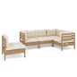 vidaXL 5-tlg. Garten-Lounge-Set mit Kissen Honigbraun Kiefernholz vidaXL 5-tlg. Garten-Lounge-Set mit Kissen Honigbraun Kiefernholz