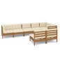 vidaXL 8-tlg. Garten-Lounge-Set mit Kissen Honigbraun Kiefernholz vidaXL 8-tlg. Garten-Lounge-Set mit Kissen Honigbraun Kiefernholz