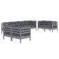 vidaXL 8-tlg. Garten-Lounge-Set mit Kissen Kiefer Massivholz vidaXL 8-tlg. Garten-Lounge-Set mit Kissen Kiefer Massivholz