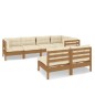 vidaXL 7-tlg. Garten-Lounge-Set mit Kissen Honigbraun Kiefernholz vidaXL 7-tlg. Garten-Lounge-Set mit Kissen Honigbraun Kiefernholz