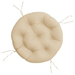 Kissen Rund Beige Ø 60 x 11 cm Oxford-Gewebe