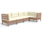 vidaXL 5-tlg. Garten-Lounge-Set mit Kissen Honigbraun Kiefernholz vidaXL 5-tlg. Garten-Lounge-Set mit Kissen Honigbraun Kiefernholz