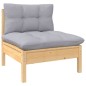 vidaXL 7-tlg. Garten-Lounge-Set mit Grauen Kissen Kiefernholz vidaXL 7-tlg. Garten-Lounge-Set mit Grauen Kissen Kiefernholz