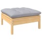 vidaXL 7-tlg. Garten-Lounge-Set mit Grauen Kissen Kiefernholz vidaXL 7-tlg. Garten-Lounge-Set mit Grauen Kissen Kiefernholz