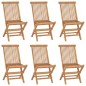vidaXL Klappbare Gartenstühle 6 Stk. Massivholz Teak vidaXL Klappbare Gartenstühle 6 Stk. Massivholz Teak