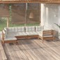 vidaXL 6-tlg. Garten-Lounge-Set mit Kissen Honigbraun Kiefernholz vidaXL 6-tlg. Garten-Lounge-Set mit Kissen Honigbraun Kiefernholz