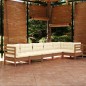 vidaXL 6-tlg. Garten-Lounge-Set mit Kissen Honigbraun Kiefernholz vidaXL 6-tlg. Garten-Lounge-Set mit Kissen Honigbraun Kiefernholz