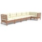 vidaXL 6-tlg. Garten-Lounge-Set mit Kissen Honigbraun Kiefernholz vidaXL 6-tlg. Garten-Lounge-Set mit Kissen Honigbraun Kiefernholz