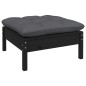 vidaXL 7-tlg. Garten-Lounge-Set mit Kissen Schwarz Kiefer Massivholz vidaXL 7-tlg. Garten-Lounge-Set mit Kissen Schwarz Kiefer Massivholz