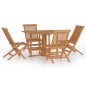 vidaXL 5-tlg. Garten-Essgruppe Klappbar Massivholz Teak vidaXL 5-tlg. Garten-Essgruppe Klappbar Massivholz Teak