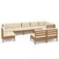vidaXL 9-tlg. Garten-Lounge-Set mit Kissen Honigbraun Kiefernholz vidaXL 9-tlg. Garten-Lounge-Set mit Kissen Honigbraun Kiefernholz