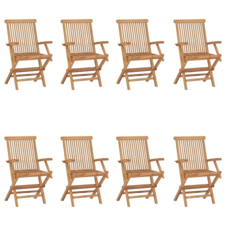 vidaXL Klappbare Gartenstühle 8 Stk. Massivholz Teak