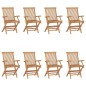 vidaXL Klappbare Gartenstühle 8 Stk. Massivholz Teak vidaXL Klappbare Gartenstühle 8 Stk. Massivholz Teak