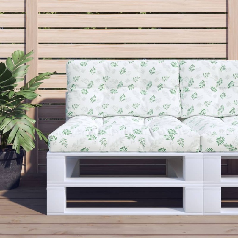 vidaXL Palettenkissen Blattmuster 70x40x12 cm Stoff vidaXL Palettenkissen Blattmuster 70x40x12 cm Stoff
