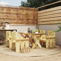 vidaXL 5-tlg. Garten-Essgruppe Kiefernholz Imprägniert