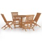 vidaXL 5-tlg. Garten-Essgruppe Klappbar Massivholz Teak vidaXL 5-tlg. Garten-Essgruppe Klappbar Massivholz Teak