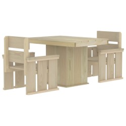 vidaXL 3-tlg. Garten-Essgruppe Kiefernholz Imprägniert