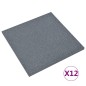 vidaXL Fallschutzmatten 12 Stk. Gummi 50x50x3 cm Grau vidaXL Fallschutzmatten 12 Stk. Gummi 50x50x3 cm Grau