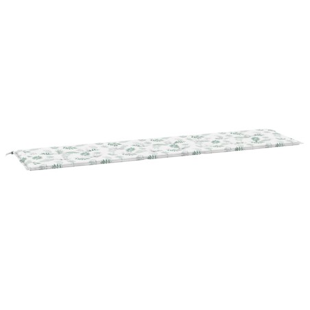vidaXL Gartenbank-Auflage Blattmuster 200x50x3 cm Stoff