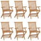 vidaXL Klappbare Gartenstühle 6 Stk. Massivholz Teak vidaXL Klappbare Gartenstühle 6 Stk. Massivholz Teak