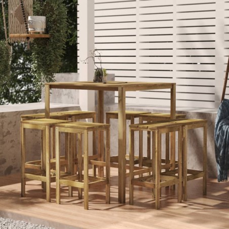 vidaXL 9-tlg. Gartenbar-Set Kiefernholz Imprägniert