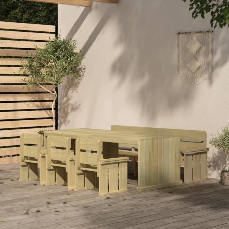 vidaXL 5-tlg. Garten-Essgruppe Kiefernholz Imprägniert