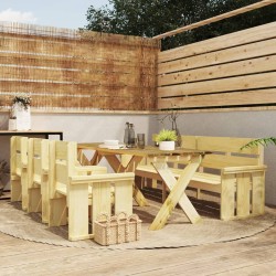 vidaXL 5-tlg. Garten-Essgruppe Kiefernholz Imprägniert