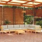vidaXL 8-tlg. Garten-Lounge-Set mit Creme Kissen Massivholz Kiefer vidaXL 8-tlg. Garten-Lounge-Set mit Creme Kissen Massivholz Kiefer