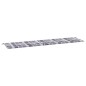 Gartenbank-Auflage Grau Karomuster 200x50x3 cm Oxford-Gewebe Gartenbank-Auflage Grau Karomuster 200x50x3 cm Oxford-Gewebe