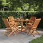 vidaXL 5-tlg. Garten-Essgruppe Klappbar Massivholz Teak vidaXL 5-tlg. Garten-Essgruppe Klappbar Massivholz Teak