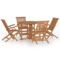 vidaXL 5-tlg. Garten-Essgruppe Klappbar Massivholz Teak vidaXL 5-tlg. Garten-Essgruppe Klappbar Massivholz Teak