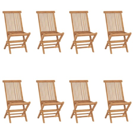 vidaXL Klappbare Gartenstühle 8 Stk. Massivholz Teak