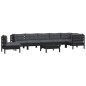 vidaXL 9-tlg. Garten-Lounge-Set mit Kissen Schwarz Massivholz Kiefer vidaXL 9-tlg. Garten-Lounge-Set mit Kissen Schwarz Massivholz Kiefer