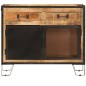 Sideboard 80x31x66 cm Massives Raues Mangoholz und Metall Sideboard 80x31x66 cm Massives Raues Mangoholz und Metall